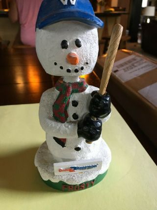 Fort Worth Cats Frosty The Snowman Bobblehead - Omni American Credit Union Promo
