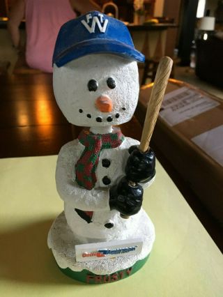 Fort Worth Cats Frosty the Snowman Bobblehead - Omni American Credit Union Promo 2