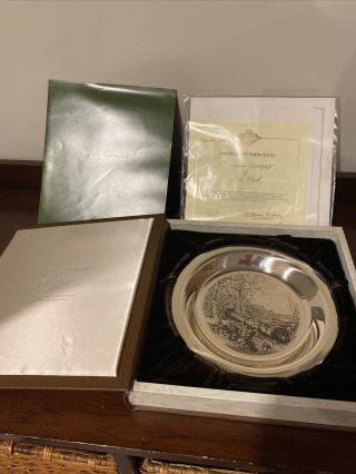 Franklin “brandywine Battlefield” Pure Sterling Silver Collector Plate