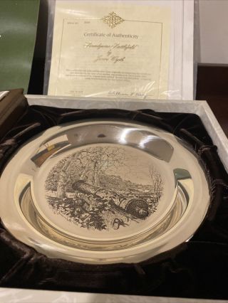 Franklin “Brandywine Battlefield” Pure Sterling Silver Collector Plate 2