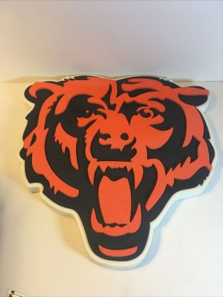 Chicago Bears 3d Fan Foam Logo Sign - Bear Head