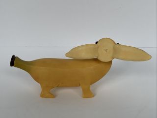 Enesco Home Grown Vegetable Collectible “Banana Dachshund” Wiener Dog Figurine 3