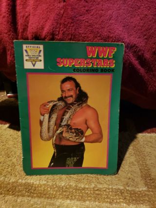 Vintage 1991 Wwf Superstars Coloring Book Hulk Hogan Jake The Snake Andre Giant