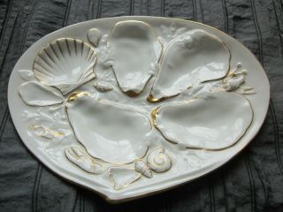 Union Porcelain Clam Shaped Oyster Plate Greenpoint,  NY American (UPW) 2