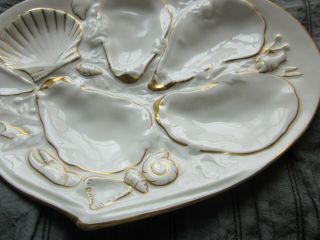 Union Porcelain Clam Shaped Oyster Plate Greenpoint,  NY American (UPW) 3