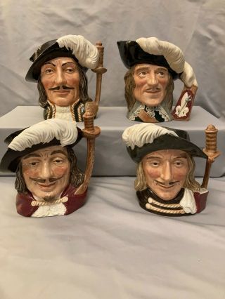 Royal Doulton Three Musketeers,  1 Toby Mugs - Set Of 4