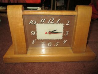 Vintage Lackner Neon Glo Clock - Mantel Desk - Order - Needs Bulbs