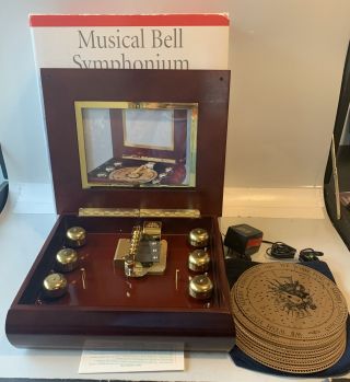 Mr.  Christmas Bell Symphonium Music Box Player W 16 Discs Christmas & Classics