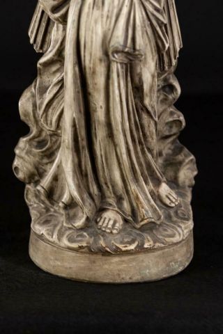 Sacred Heart of Jesus Statue | Christ Figure | Antique Plaster Sculpture | 25.  8 