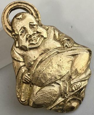Large Solid 9k Yellow Gold Amulet Necklace Pendant Buddha Talisman 34 Grams