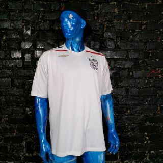 England Team Jersey Home Shirt 2007 - 2009 White Umbro Trikot Mens Size Xxl