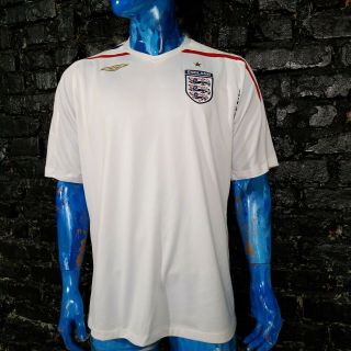 England Team Jersey Home shirt 2007 - 2009 White Umbro Trikot Mens Size XXL 2