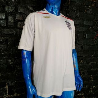England Team Jersey Home shirt 2007 - 2009 White Umbro Trikot Mens Size XXL 3