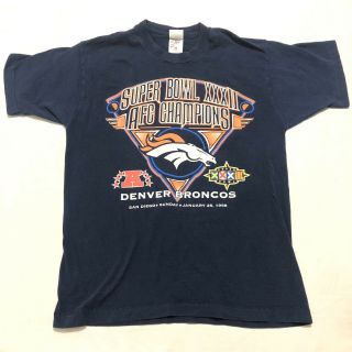 Vintage 1997 - 98 Denver Broncos Afc Champions Bowl Xxxii T Shirt Large Tee