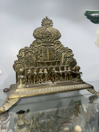 A Large Brass Hanukkah Lamp Made In Hungary Post War