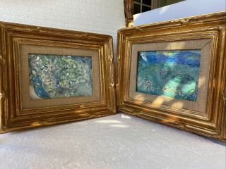 Vintage Ornate Wood Frame Hand Carved 2pc By Revel Frames Inc.  Nyc,  X 12 " X10”