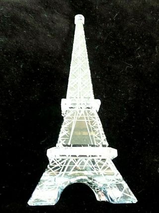 Vintage Swarovski Crystal Eiffel Tower Retired 4 3/4 " Hx1 3/4 " Across Base