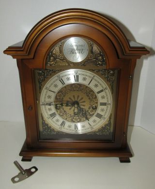 W.  Haid Quarter Hour Westminster Chime Bracket Clock Made In Germany 8 - Day