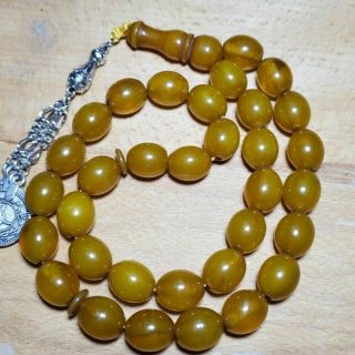 8X islamic arab 33 Prayer Beads amber faturan oval multi color bakelite rosary 3