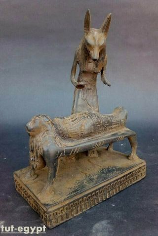 Rare Ancient Egyptian Antiques Statue Of God Anubis Lord Of Mummification1760 Bc