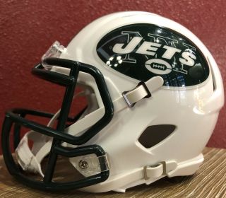 Nfl Throwback York Jets Riddell Mini Speed Football Helmet & Facemask