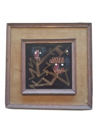 Harris G.  Strong High Fired Hand Painted Ceramic Tile,  Doubleframed