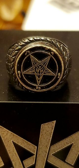 Baphomet,  Church Of Satan,  Antique Ring,  Black Magick,  Lavey,  Crowley,  Satanic Evil