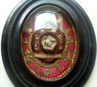Rare Antique Reliquary With First Class Relic From Martyr Saint George