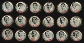 1964 - 65 Coca - Cola Detroit Red Wings Bottle Cap Team Set X18 Vintage Hockey Nhl