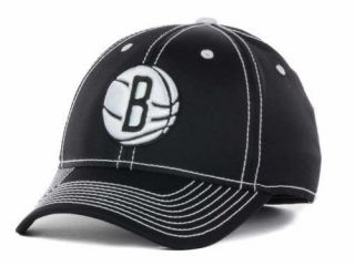 Brooklyn Nets Adidas M401z Nba Basketball Team Logo Stretch Fit Cap Hat S/m L/xl