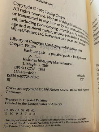 Basic Magick : A Practical Guide By Phillip Cooper 6