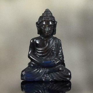 Sculpture Of The Buddha Natural Spectrolite Canada Gemstone Carving 5.  50 Cts