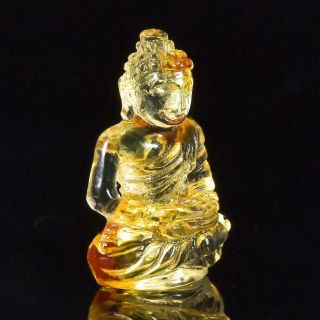 Miniature Sculpture of the Buddha Natural Baltic Amber Gemstone Carving 2.  40 cts 2