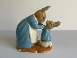 Large Beswick Beatrix Potter Mrs Rabbit And Peter Ltd Ed Figurine 1999