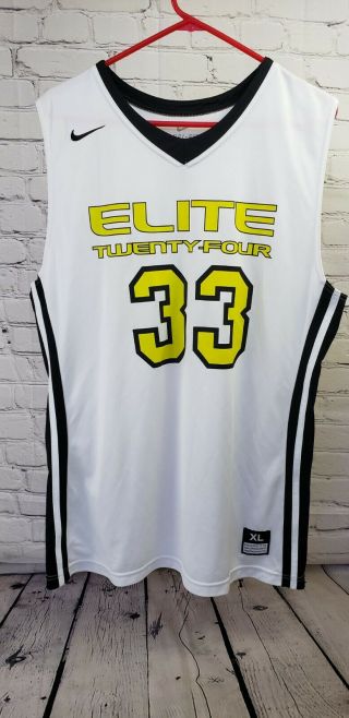 Nike Elite Mens Xl Basketball Jersey 33 Dri - Fit Oregon Ducks Vented White