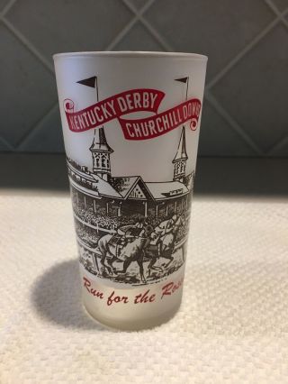 Vintage 1965 Kentucky Derby Run For The Roses Julep Glass Tumbler