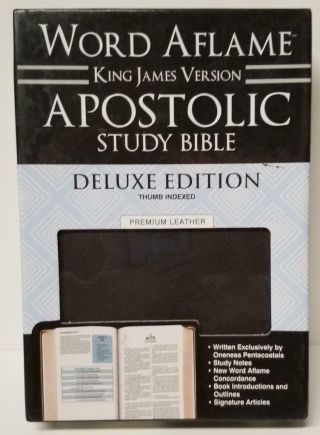Word Aflame Apostolic Study Bible King James Version Kjv Deluxe Leather Edition