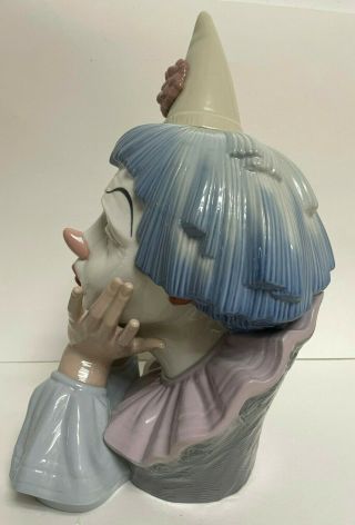 Lladro Sad Jester Clown Head Figurine 5129 Retired 2001 NO BOX 2
