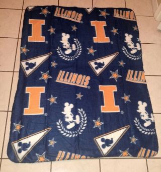 Disney Ncaa Illinois Illini 40x50 - Inch Northwest Polyester Blanket Throw