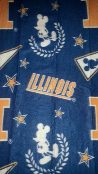 Disney NCAA Illinois Illini 40x50 - Inch Northwest polyester blanket Throw 2