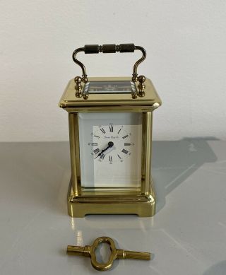 Vintage London Clock Company Brass Mechanical Carriage Clock