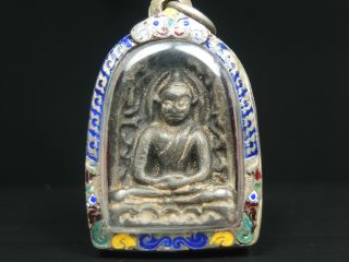 Rare Antique Ancient Siam Sum Kor,  Thai Buddha Amulet Pendant Real