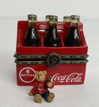 Boyds Bears Treasure Box Coca - Cola 6 Pack With Sipper Coke
