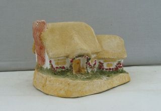 Early David Winter Rose Cottage Model,  Mould 1 With Name Plaque,  1980 - 83