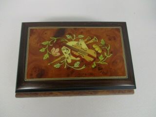 Vintage Swiss Romance Movement By Reuge Musical Jewelry Box " Clair De Lune "