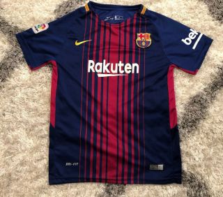 Lionel Messi 2017 Nike Dri Fit Fcb Barcelona Rakuten Jersey Size 14