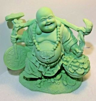 Glow In The Dark Green Jade Stone Happy Buddha Money Bags