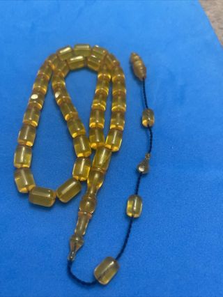 German Amber Faturan Misbaha Tesbih Rosary Prayer Beads Islamic Kehribar Tasbih