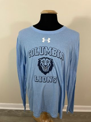 Men’s Under Armour Columbia University Lions Long Sleeve T Shirt Size Xl
