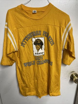 1979 Pittsburgh Pirates World Series Champs Baseball Shirt Sz Med